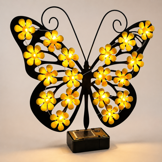 Solar Vlinder Wandlamp – Creëer elke avond een warme en sfeervolle tuin